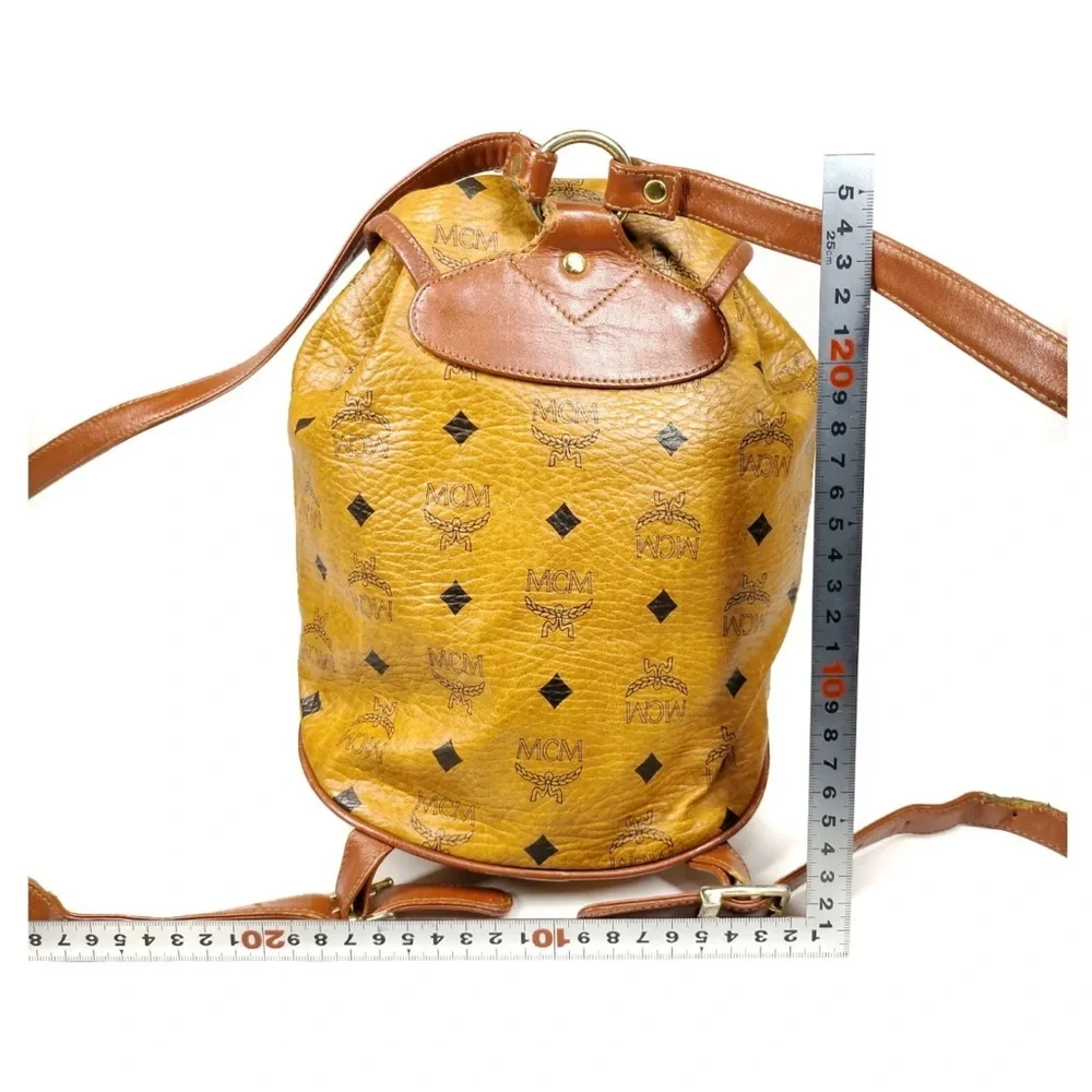 MCM‎ Cognac Logo Backpack